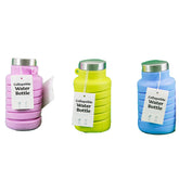 Collapsible Water Bottle 12fl Assorted Colors (4) Blue UPC # 810081484701- (4) Green UPC # 810081484695 ( 4) Purple UPC # 810081484688